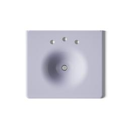 Kohler Iron/Impressions 25'' Enameled cast iron vanity top with integrated round sink - Lavender Grey - image 3