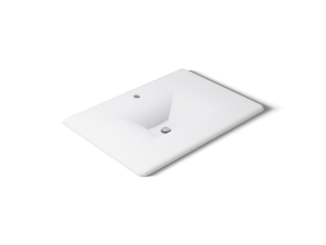 Kohler Iron/Impressions 31'' Enameled cast iron vanity top with integrated rectangular sink - White