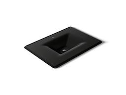 Kohler Iron/Impressions 31'' Enameled cast iron vanity top with integrated rectangular sink - Black - image 1