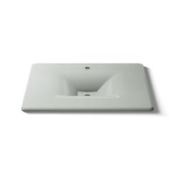 Kohler Iron/Impressions 31'' Enameled cast iron vanity top with integrated rectangular sink - Sea Salt - image 4