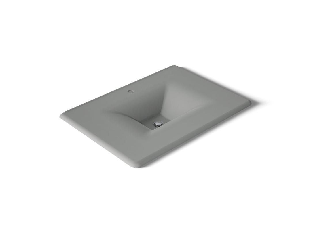 Kohler Iron/Impressions 31'' Enameled cast iron vanity top with integrated rectangular sink - Basalt by Kohler