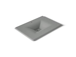 Kohler Iron/Impressions 31'' Enameled cast iron vanity top with integrated rectangular sink - Basalt - image 1