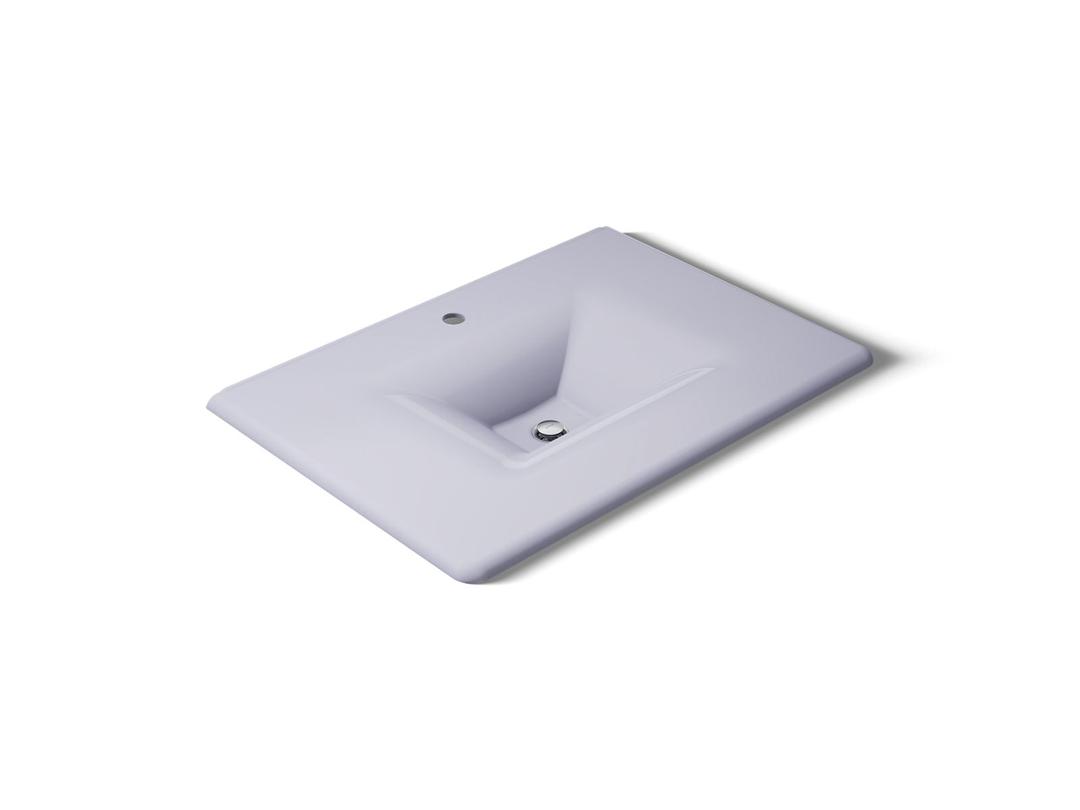 Kohler Iron/Impressions 31'' Enameled cast iron vanity top with integrated rectangular sink - Lavender Grey by Kohler