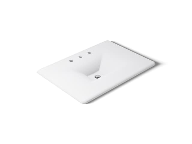 Kohler Iron/Impressions 31'' Enameled cast iron vanity top with integrated rectangular sink - White