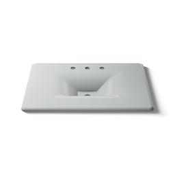 Kohler Iron/Impressions 31'' Enameled cast iron vanity top with integrated rectangular sink - Ice Grey - image 4