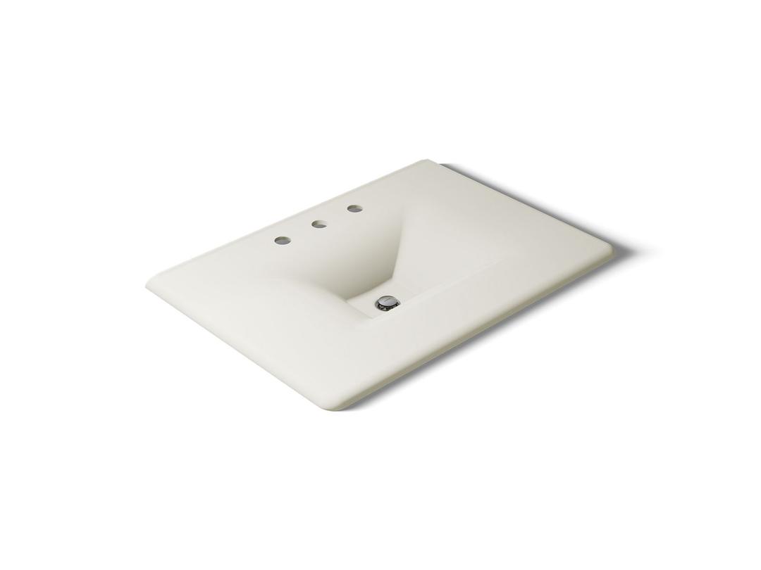 Kohler Iron/Impressions 31'' Enameled cast iron vanity top with integrated rectangular sink - Biscuit by Kohler