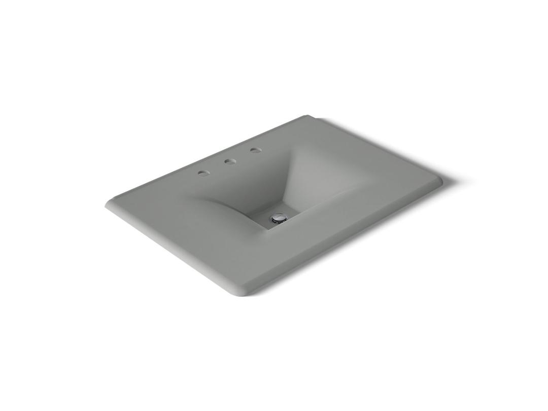 Kohler Iron/Impressions 31'' Enameled cast iron vanity top with integrated rectangular sink - Basalt by Kohler