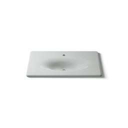 Kohler Iron/Impressions 37'' Enameled cast iron vanity top with integrated oval sink - Ice Grey - image 4