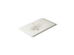 Kohler Iron/Impressions 37'' Enameled cast iron vanity top with integrated oval sink - Biscuit - image 1