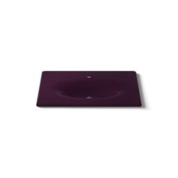 Kohler Iron/Impressions 37'' Enameled cast iron vanity top with integrated oval sink - Black Plum - image 4