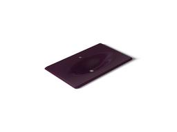Kohler Iron/Impressions 37'' Enameled cast iron vanity top with integrated oval sink - Black Plum - image 1