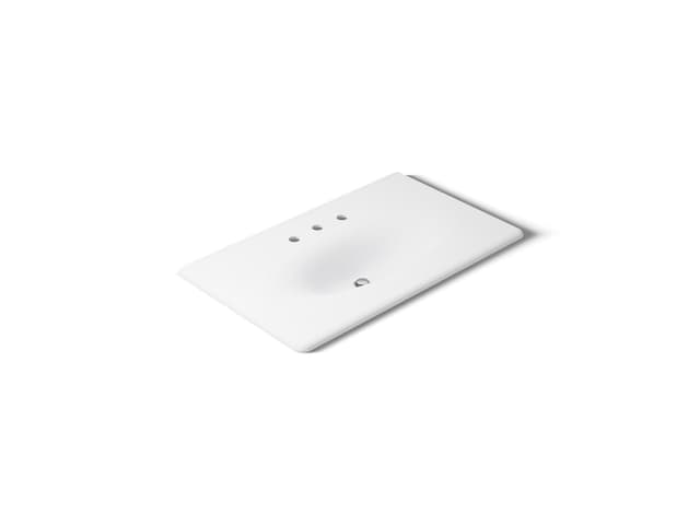 Kohler Iron/Impressions 37'' Enameled cast iron vanity top with integrated oval sink - White