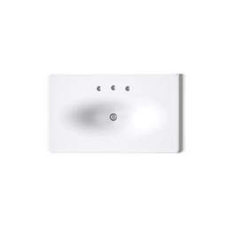 Kohler Iron/Impressions 37'' Enameled cast iron vanity top with integrated oval sink - White - image 3