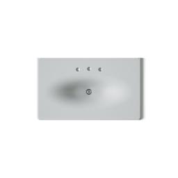 Kohler Iron/Impressions 37'' Enameled cast iron vanity top with integrated oval sink - Ice Grey - image 3