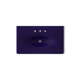 Kohler Iron/Impressions 37'' Enameled cast iron vanity top with integrated oval sink - Indigo Blue - image 3