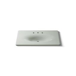 Kohler Iron/Impressions 37'' Enameled cast iron vanity top with integrated oval sink - Sea Salt - image 4