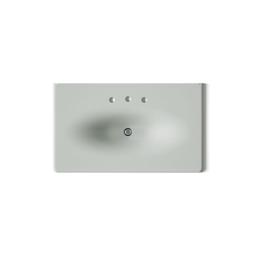 Kohler Iron/Impressions 37'' Enameled cast iron vanity top with integrated oval sink - Sea Salt - image 3