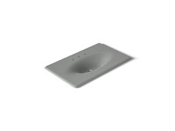 Kohler Iron/Impressions 37'' Enameled cast iron vanity top with integrated oval sink - Basalt - image 1