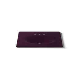 Kohler Iron/Impressions 37'' Enameled cast iron vanity top with integrated oval sink - Black Plum - image 4