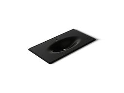 Kohler Iron/Impressions 43'' Enameled cast iron vanity top with integrated oval sink - Black - image 1