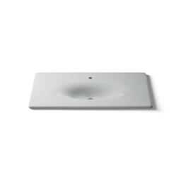Kohler Iron/Impressions 43'' Enameled cast iron vanity top with integrated oval sink - Ice Grey - image 4