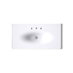 Kohler Iron/Impressions 43'' Enameled cast iron vanity top with integrated oval sink - White - image 3