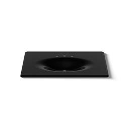 Kohler Iron/Impressions 43'' Enameled cast iron vanity top with integrated oval sink - Black - image 4