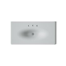 Kohler Iron/Impressions 43'' Enameled cast iron vanity top with integrated oval sink - Ice Grey - image 3