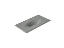 Kohler Iron/Impressions 43'' Enameled cast iron vanity top with integrated oval sink - Basalt - image 1
