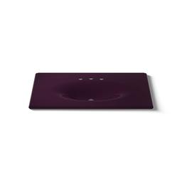 Kohler Iron/Impressions 43'' Enameled cast iron vanity top with integrated oval sink - Black Plum - image 4