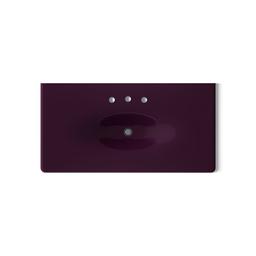 Kohler Iron/Impressions 43'' Enameled cast iron vanity top with integrated oval sink - Black Plum - image 3