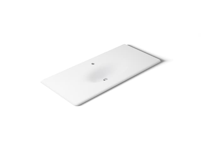 Kohler Iron/Impressions 49'' Enameled cast iron vanity top with integrated oval sink - White