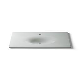 Kohler Iron/Impressions 49'' Enameled cast iron vanity top with integrated oval sink - Ice Grey - image 4