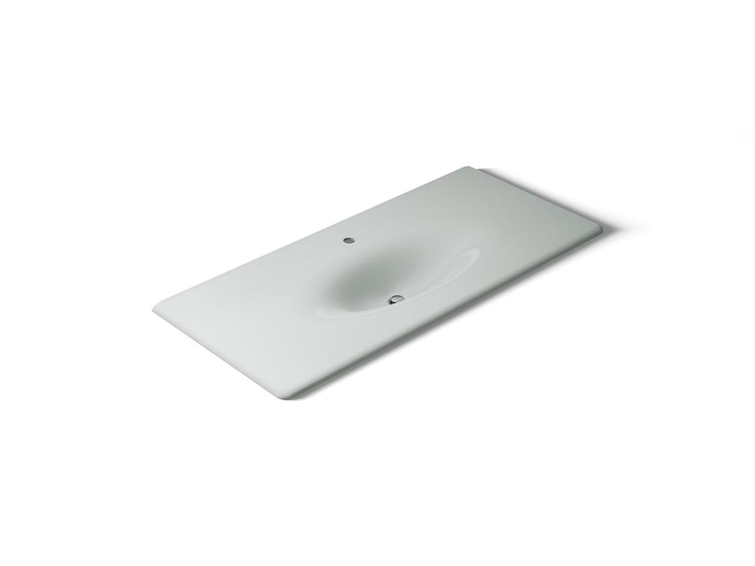 Kohler Iron/Impressions 49'' Enameled cast iron vanity top with integrated oval sink - Ice Grey by Kohler