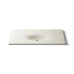 Kohler Iron/Impressions 49'' Enameled cast iron vanity top with integrated oval sink - Biscuit - image 4