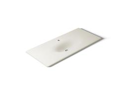 Kohler Iron/Impressions 49'' Enameled cast iron vanity top with integrated oval sink - Biscuit - image 1