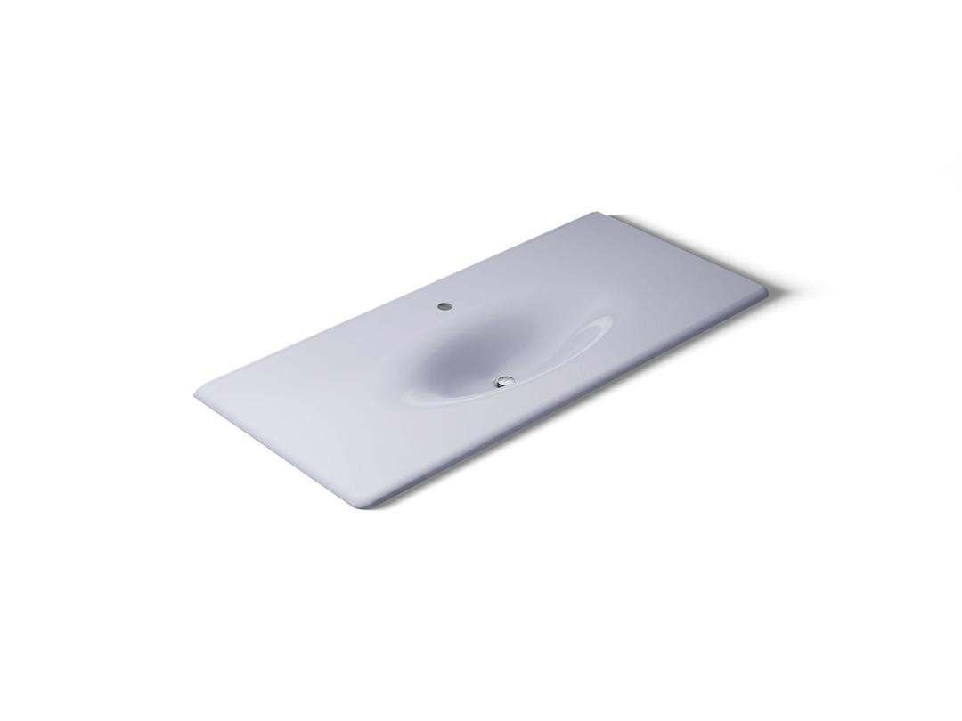 Kohler Iron/Impressions 49'' Enameled cast iron vanity top with integrated oval sink - Lavender Grey by Kohler