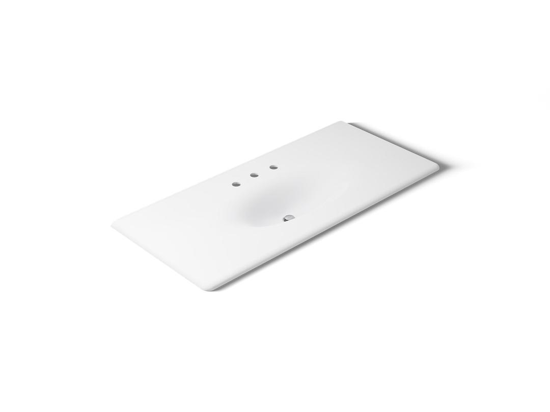 Kohler Iron/Impressions 49'' Enameled cast iron vanity top with integrated oval sink - White by Kohler