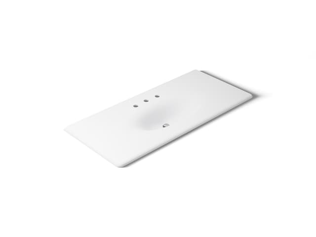 Kohler Iron/Impressions 49'' Enameled cast iron vanity top with integrated oval sink - White
