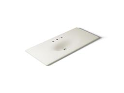 Kohler Iron/Impressions 49'' Enameled cast iron vanity top with integrated oval sink - Biscuit - image 1