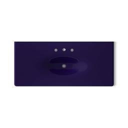Kohler Iron/Impressions 49'' Enameled cast iron vanity top with integrated oval sink - Indigo Blue - image 3