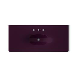 Kohler Iron/Impressions 49'' Enameled cast iron vanity top with integrated oval sink - Black Plum - image 3