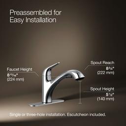 Jolt Pull-out kitchen sink faucet with two-function sprayhead - image 3