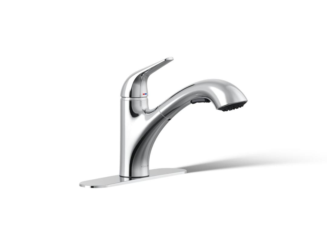 Jolt Pull-out kitchen sink faucet with two-function sprayhead by Kohler
