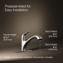 Jolt Pull-out kitchen sink faucet with two-function sprayhead - image 3