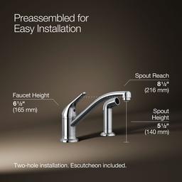 Jolt Single-handle kitchen sink faucet with side sprayer - image 3