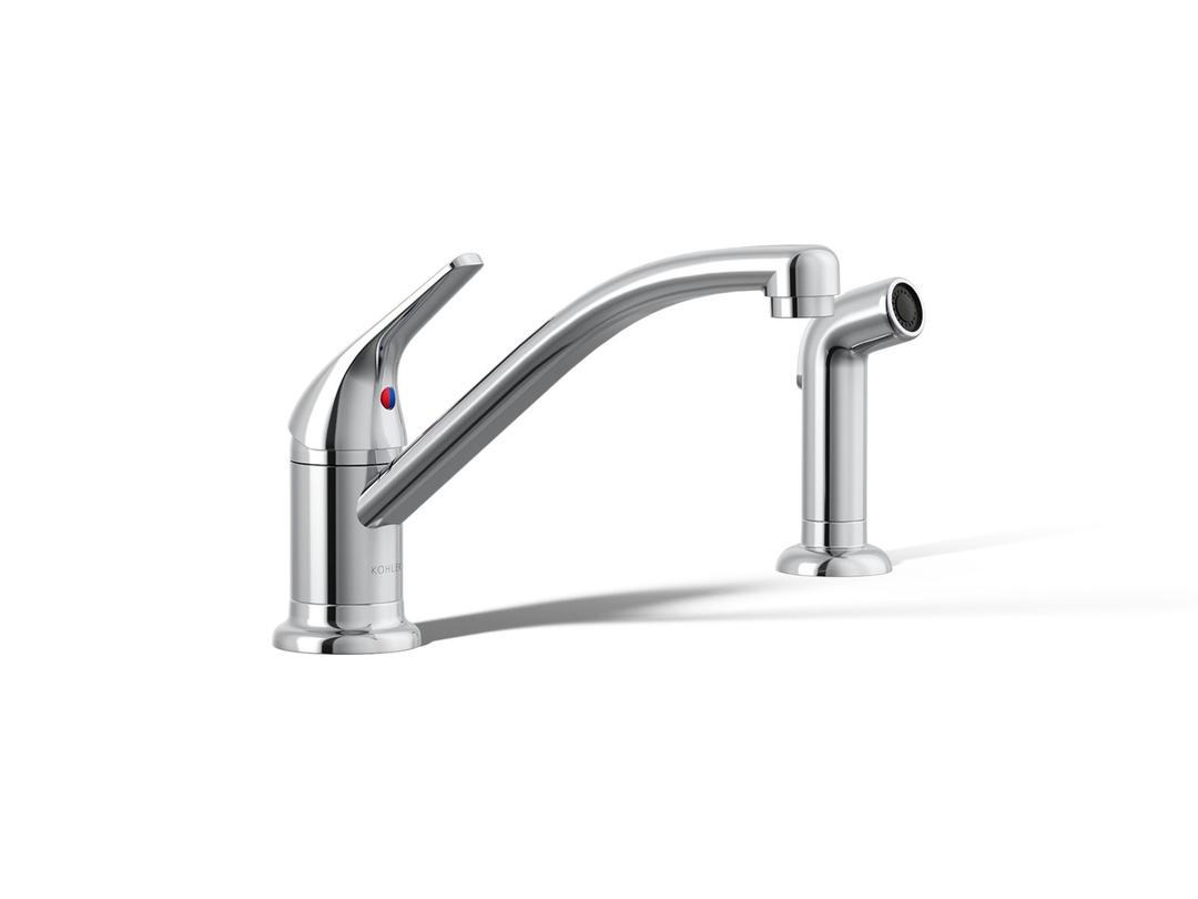 Jolt Single-handle kitchen sink faucet with side sprayer by Kohler