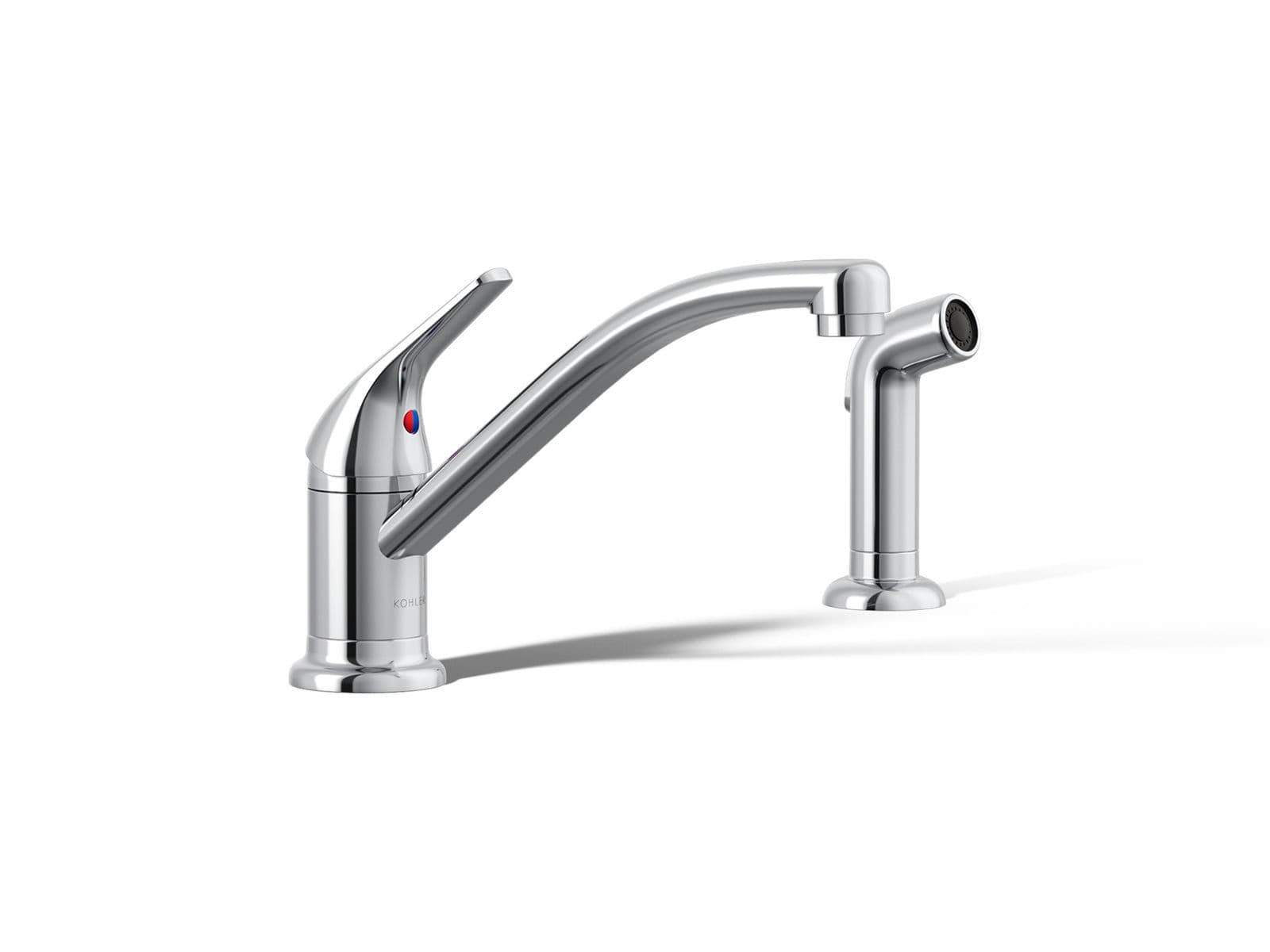 Kohler Jolt Single-handle kitchen sink faucet with side sprayer - Polished Chrome by Kohler