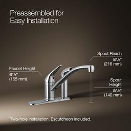 Jolt Single-handle kitchen sink faucet with side sprayer - image 3