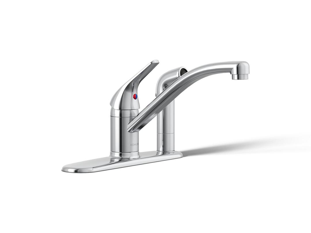 Jolt Single-handle kitchen sink faucet with side sprayer by Kohler